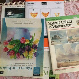 Lot of 6 art books Water Foster coffee table books learn how to draw & paint